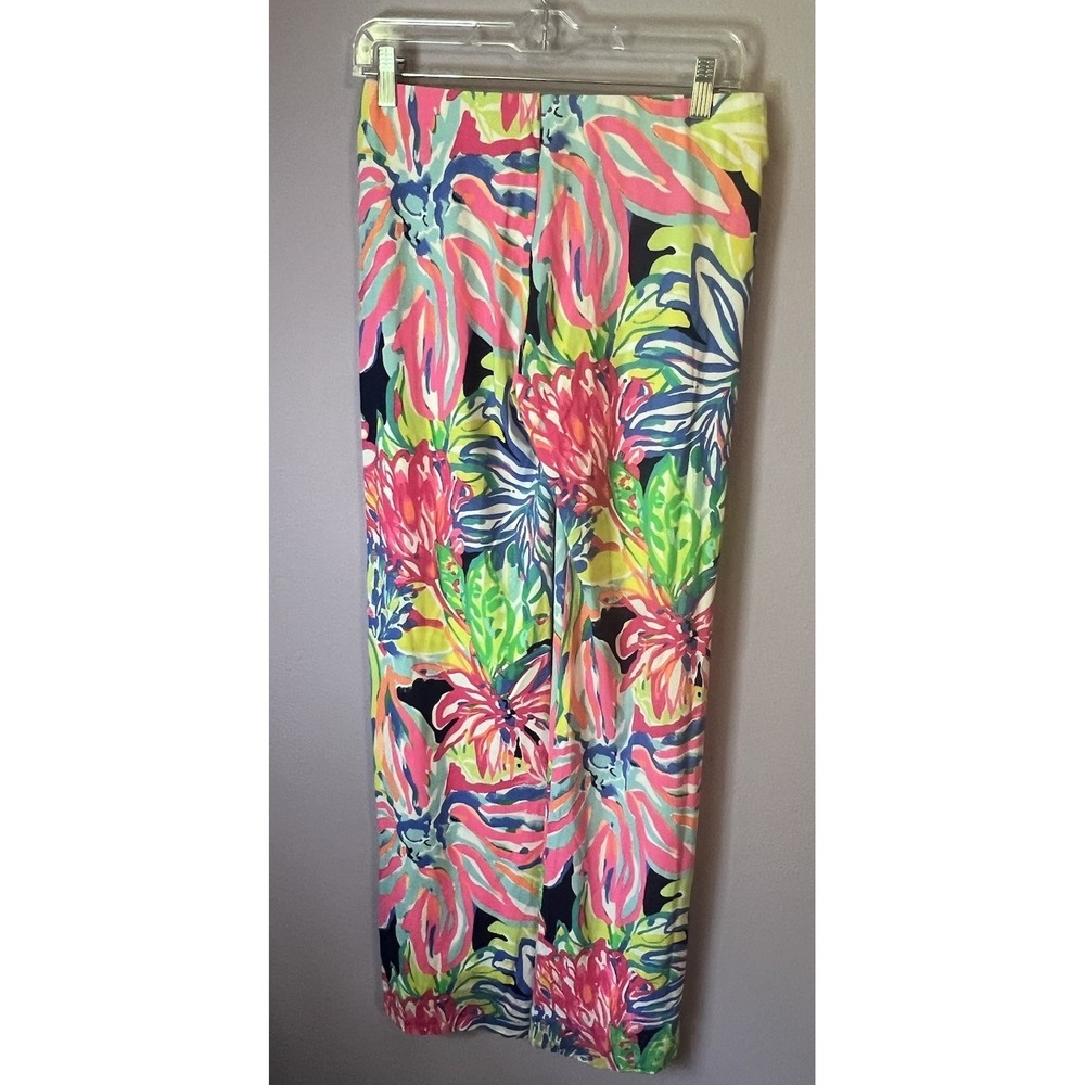 Lilly Pulitzer Floral Multicolor Georgia May Palazzo Pants Travelers Palm Small - Picture 5 of 5